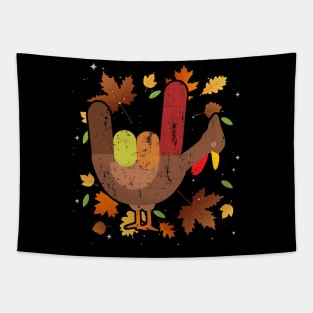 American Sign Language I Love You Thanksgiving Turkey Tapestry