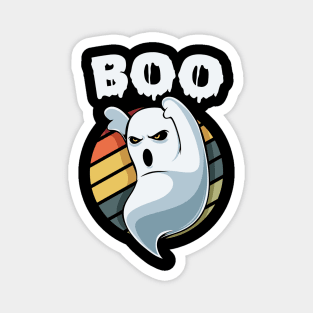 Ghost - Boo Cute Halloween Ghost Retro Vintage Magnet