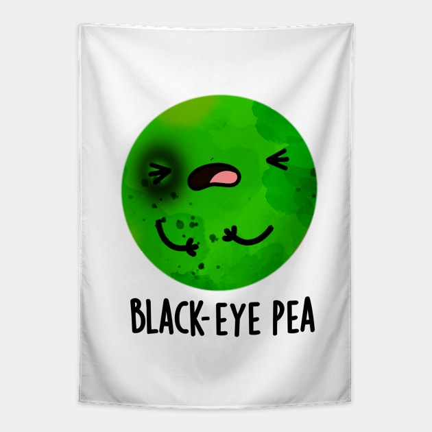 Black Eye Pea Cute Veggie Pun Tapestry by punnybone