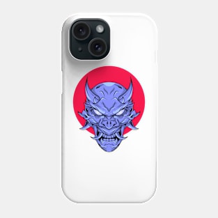 Blue Demonic Mask Phone Case