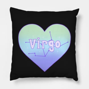 Virgo Constellation Heart Pillow