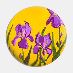 Iris Flower Pin