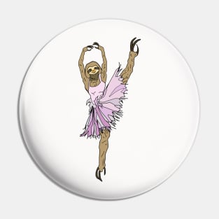 Sloth Ballerina Tutu Pin