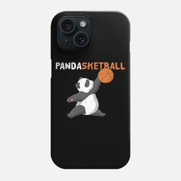 Cute Panda Playing Basketball Girls Boys Teens Gift Phone Case by Freid