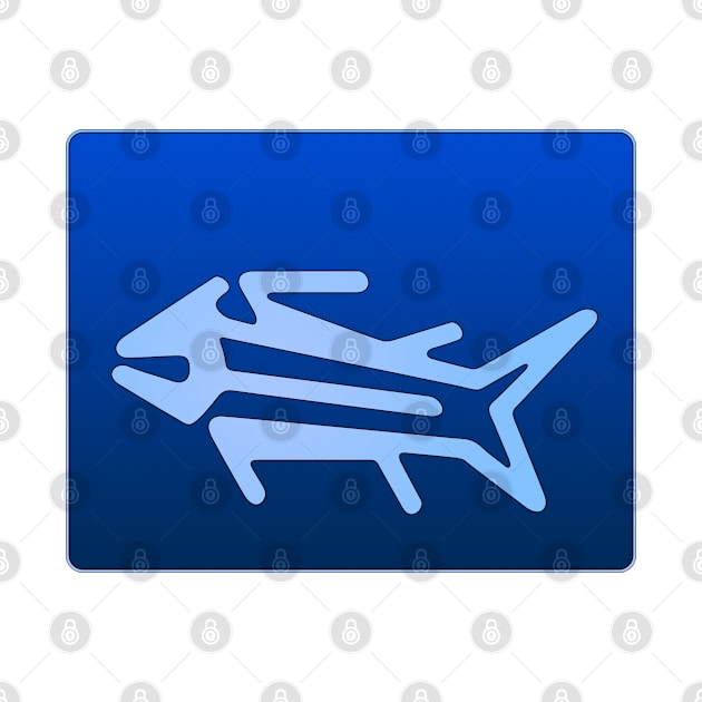 Nazca Fish - Blue by Erno