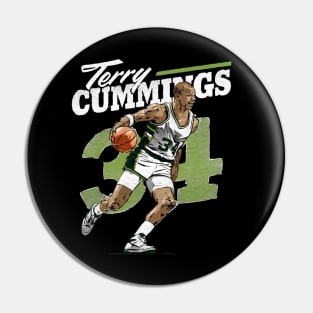 Terry Cummings Milwaukee Retro Pin