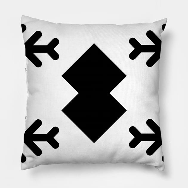 Tribal Symbols - Adinkra Pillow by DasuTee