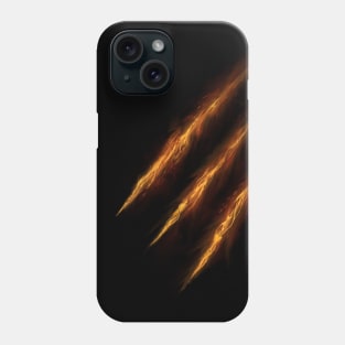 Scratches orange Phone Case