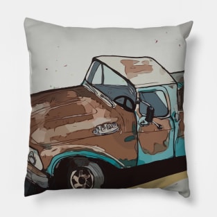 Old antique pickup Pillow