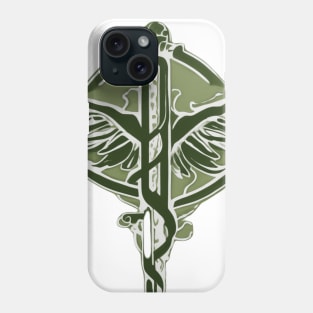 Caduceus Olive Green Shadow Silhouette Anime Style Collection No. 202 Phone Case