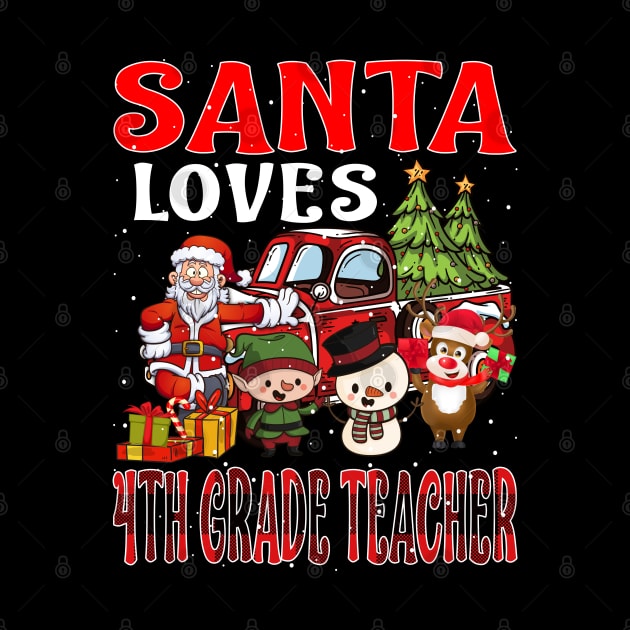 Santa Loves 4Th Grade Teacher by intelus