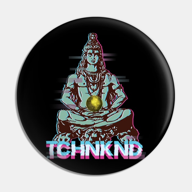 Technokind Tshirt Buddha Pin by avshirtnation