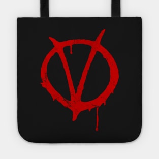 V for Vendetta Symbol Vintage Tote