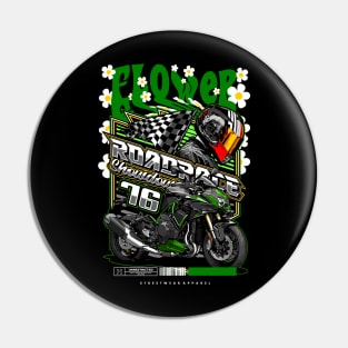 Flower Roadrace Pin