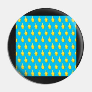 Middle Finger Emoji Pattern | Pop Art Pin