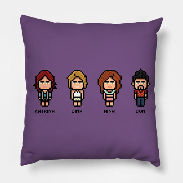 Caliente/Lothario Household (The Sims 4) Pillow by TheBanannaTheory