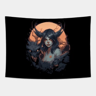 Moon Demon Tapestry