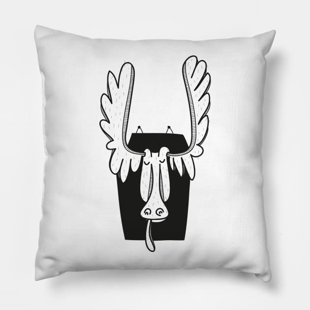 Moose Pillow by coclodesign