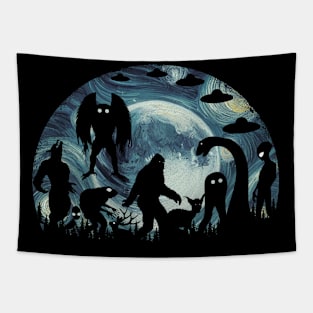 Starry Night Cryptid Tapestry