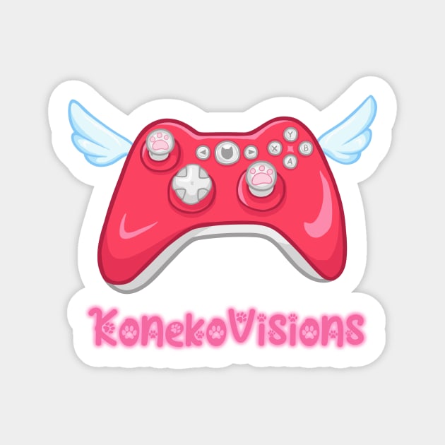 Red Game Controller Magnet by KonekoVisions