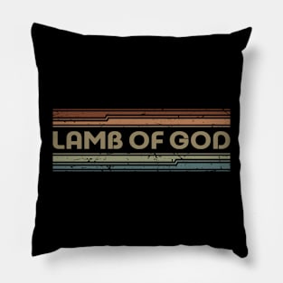 Lamb of God Retro Lines Pillow