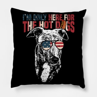 Greyhound Shirt Funny 4th of July Pup Tee Pillow