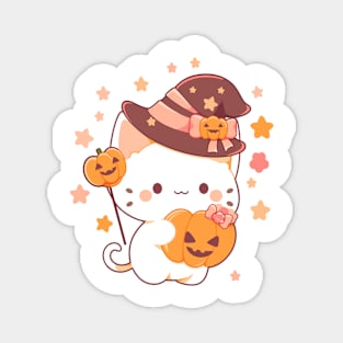 Cute trick or treat kitten Magnet