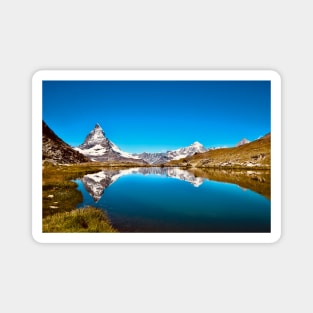 Matterhorn mirroring Swiss Alps / Swiss Artwork Photography Magnet