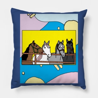 Horses Rider Pony Girl Pillow