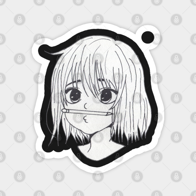 Kawaii Girl, Study Hard - Anime - Magnet | TeePublic Kawaii Girl, Study Hard - Anime - Magnet | TeePublic