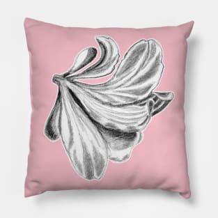 Amaryllis Flower Christmas Pencil Drawing Pattern Pillow