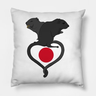 Gerbil Japan (dark) Pillow