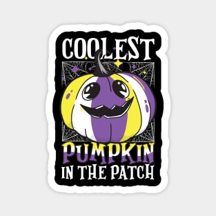Gender Fluidity Coolest Pumpkin In The Patch Non-Binary Flag Jack O’ Lantern Magnet