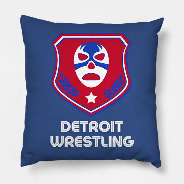 Detroit Wrestling "Rude Boy Rojo" Pillow by DDT Shirts