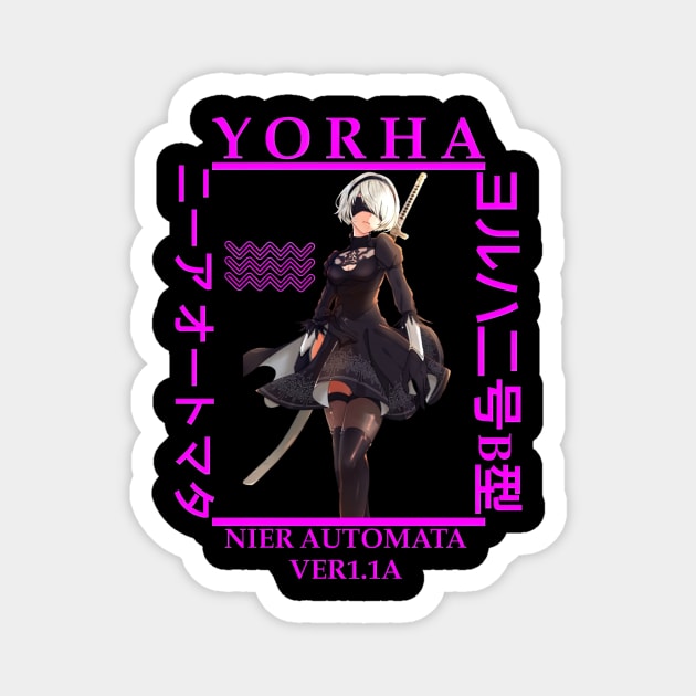 YoRHa 2-gou B-gata Nier Automata Magnet by HammiltenJohn