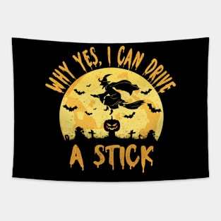 Why Yes I Can Drive A Stick Witch Tapestry