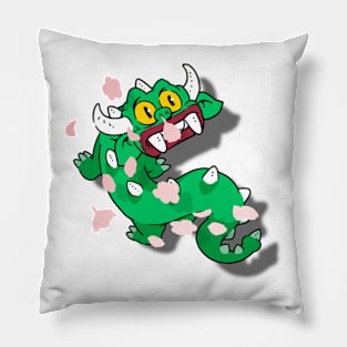 Hodag amidst the fluttering cherry blossoms Pillow