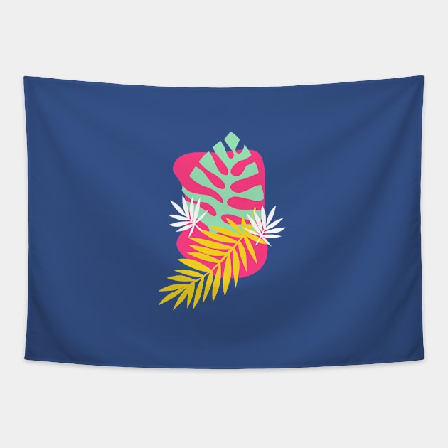 Tropical Palms - Pink Tapestry by latheandquill
