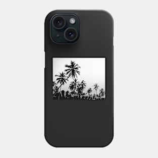 Palms print, Scandinavian, Nordic, Black and white, Tropical print, Scandinavian art, Modern art, Wall art, Print, Minimalistic, Modern Phone Case