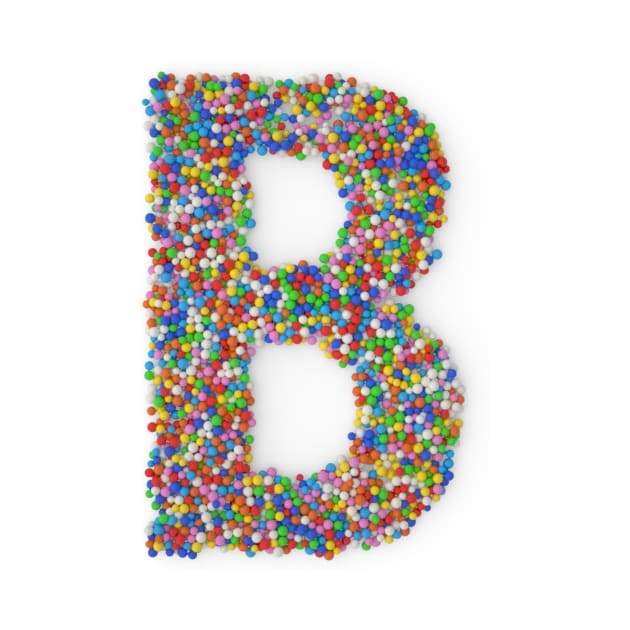 Sweet sprinkles - letter B by peggieprints