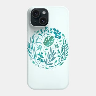 Teal Garden Phone Case