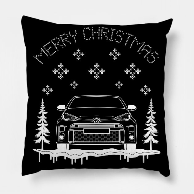 Yaris GR Christmas Pillow by HSDESIGNS