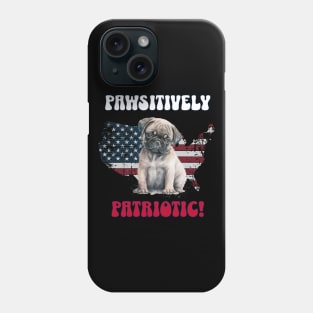 4th of July Independence Day Patriotic French Bulldog Funny Design for Dog Lovers Phone Case