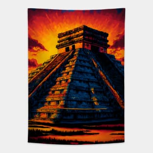 Chichen Itza Sunset Vibes Tapestry