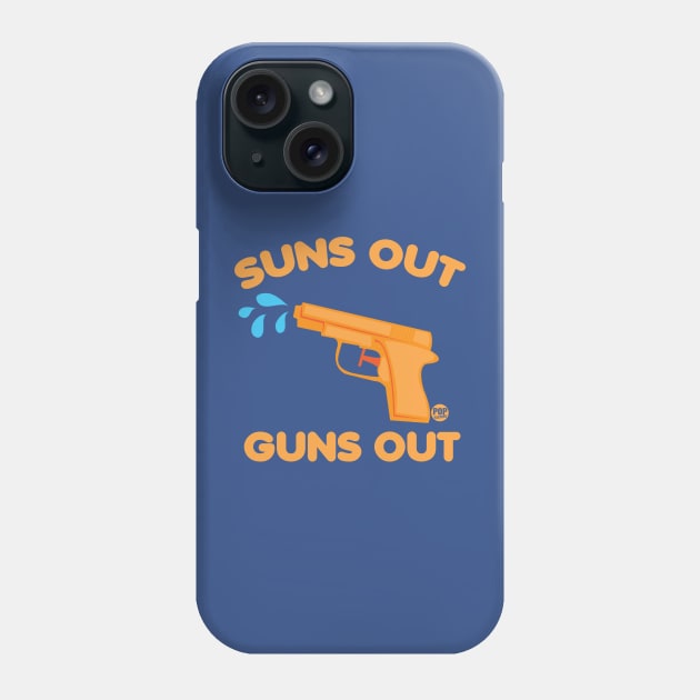 GUNS OUT Phone Case by toddgoldmanart