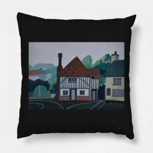 Norfolk Old Building Tudor Painting Pillow