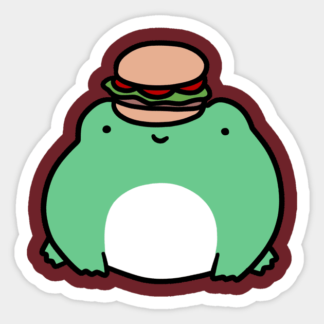 Hamburger Frog - Frog - Sticker