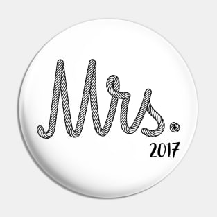 Mrs. Bride 2017 Wedding Gift Rope Pin