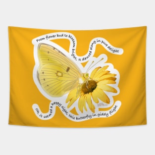 Yellow Butterfly Tapestry