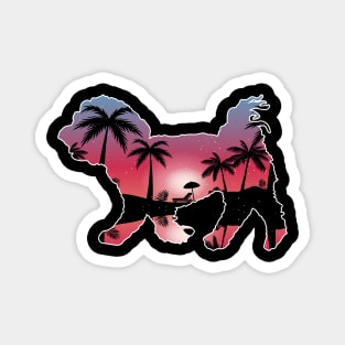 Maltese Beautiful Sunset Beach Palm Tree Magnet